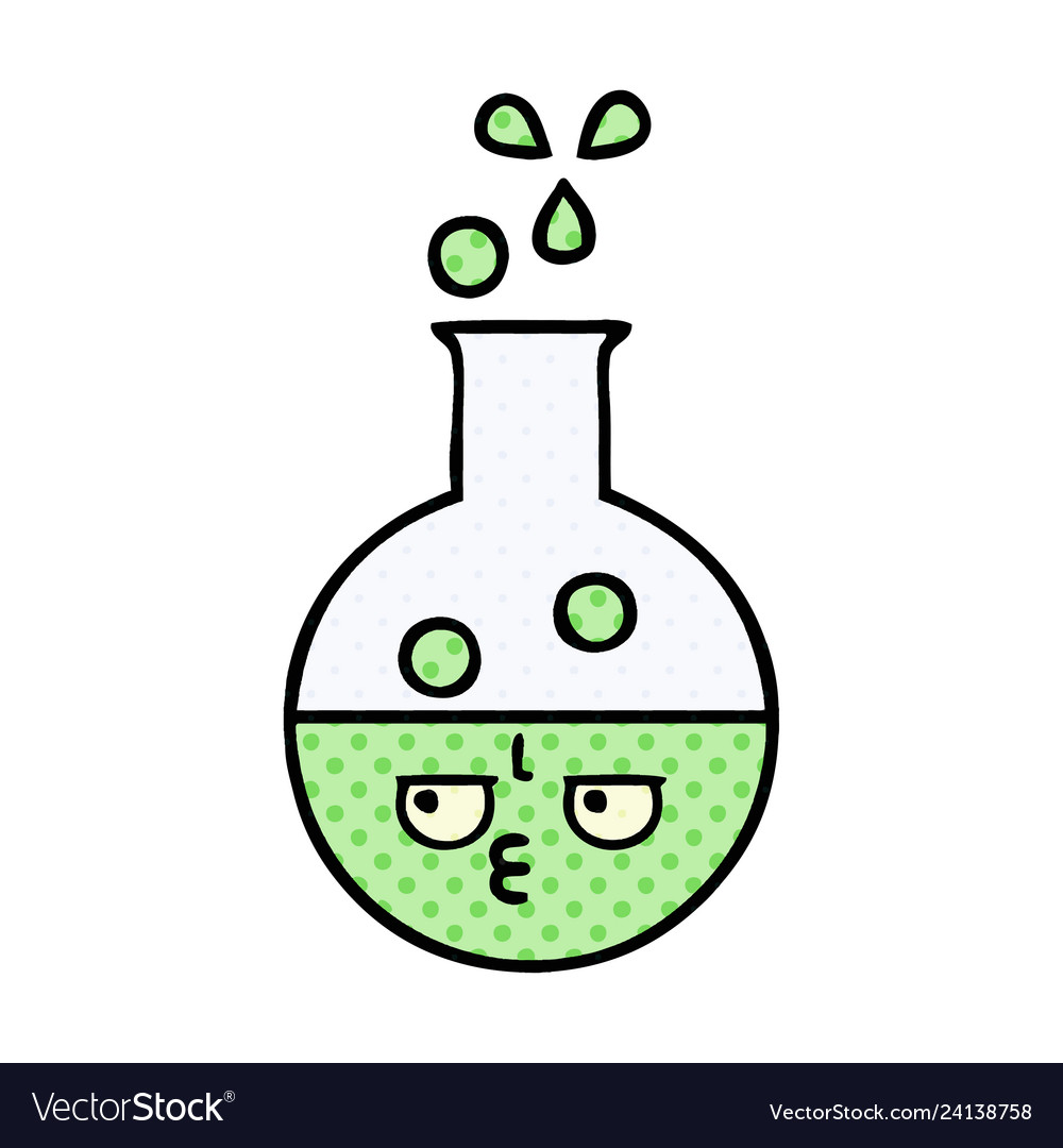 Comic book style cartoon test tube Royalty Free Vector Image Comic book style cartoon test tube Royalty Free Vector Image