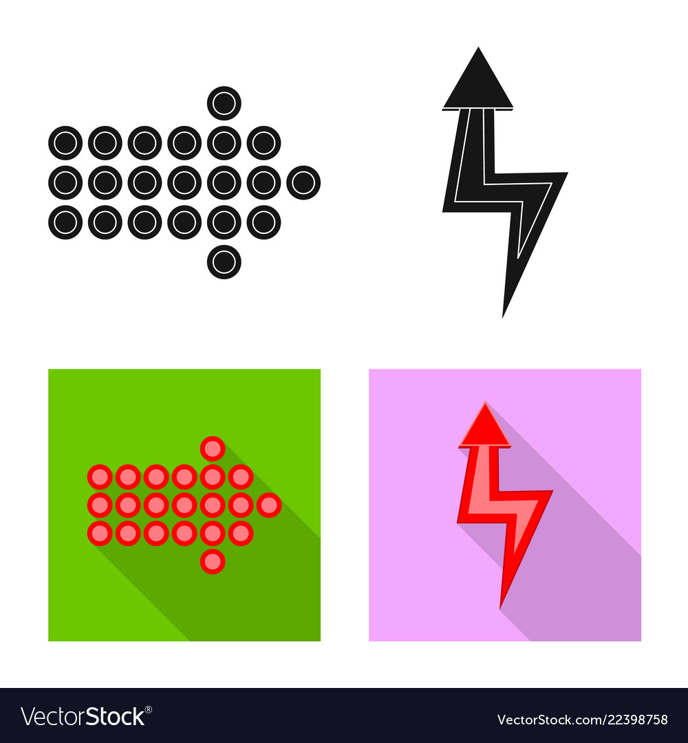 Design of element and arrow logo set