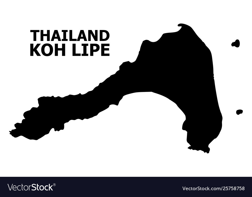 Flat map koh lipe with name