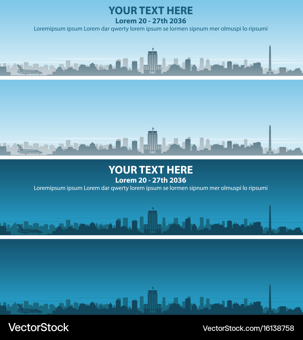 Houston skyline event banner Royalty Free Vector Image