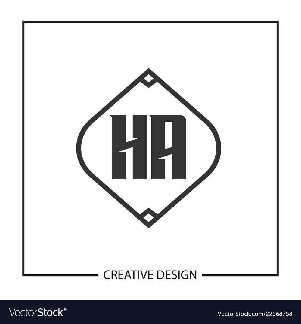 Initial ha letter logo template design