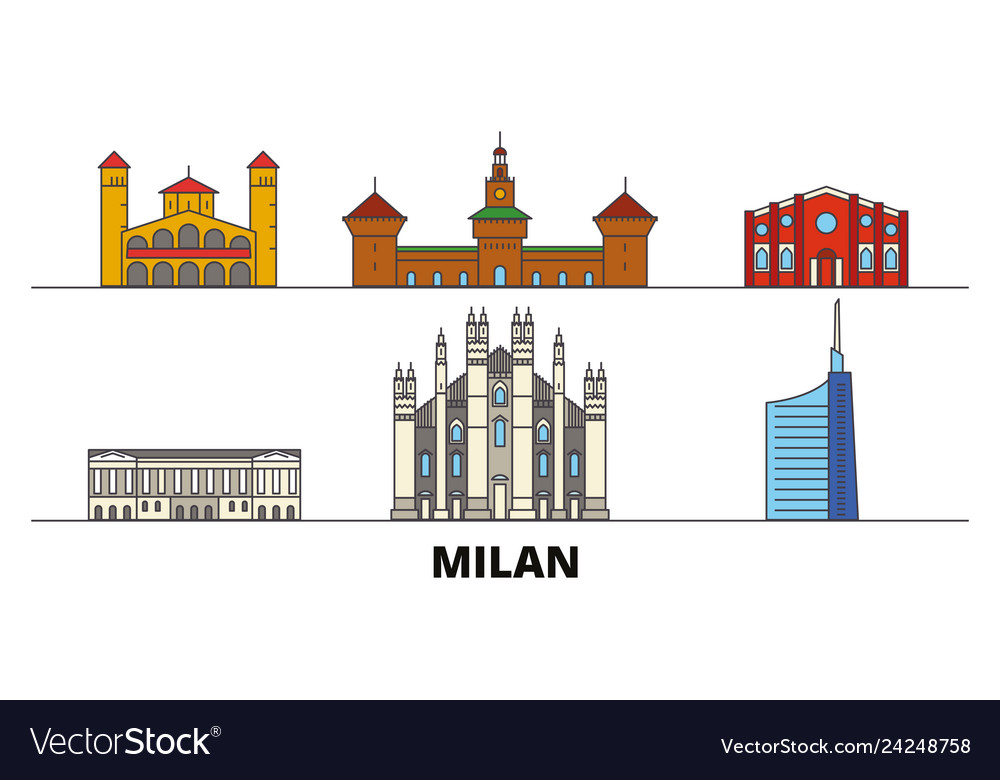 Italy milan flat landmarks