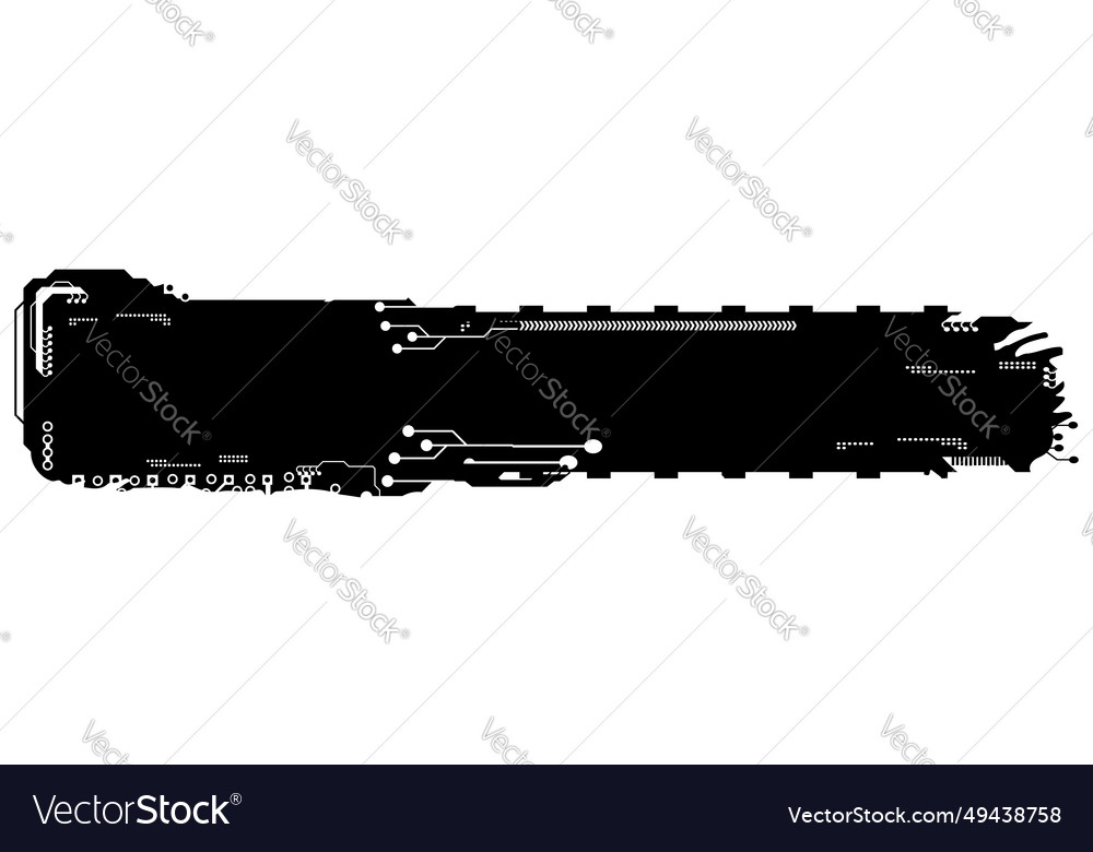 Rectangular design element silhouette in tech