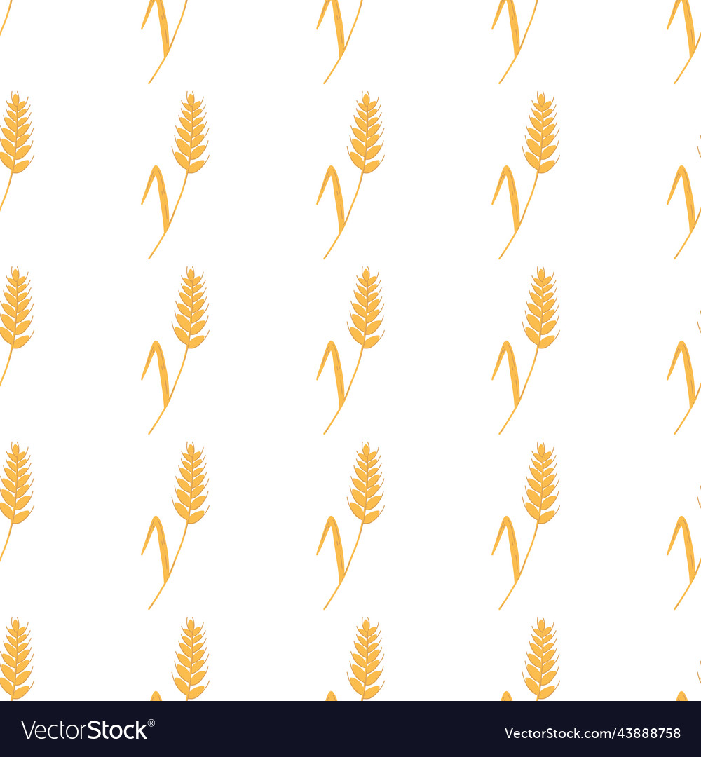 Seamless pattern with spikelets and grains Vector Image Seamless pattern with spikelets and grains
