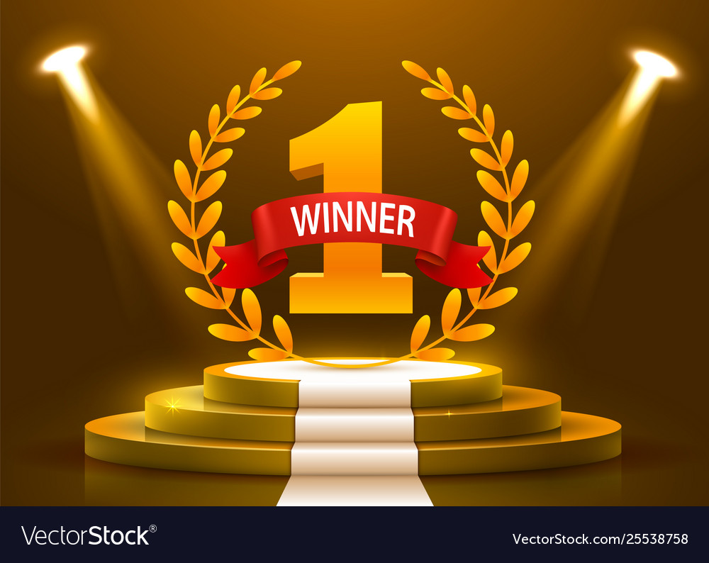 Stage podium with lighting scene Royalty Free Vector Image