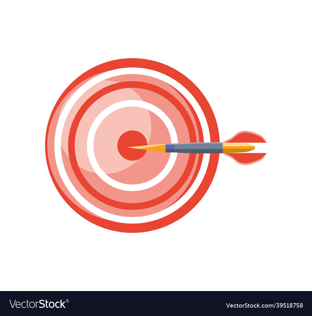 Target with dart Royalty Free Vector Image - VectorStock