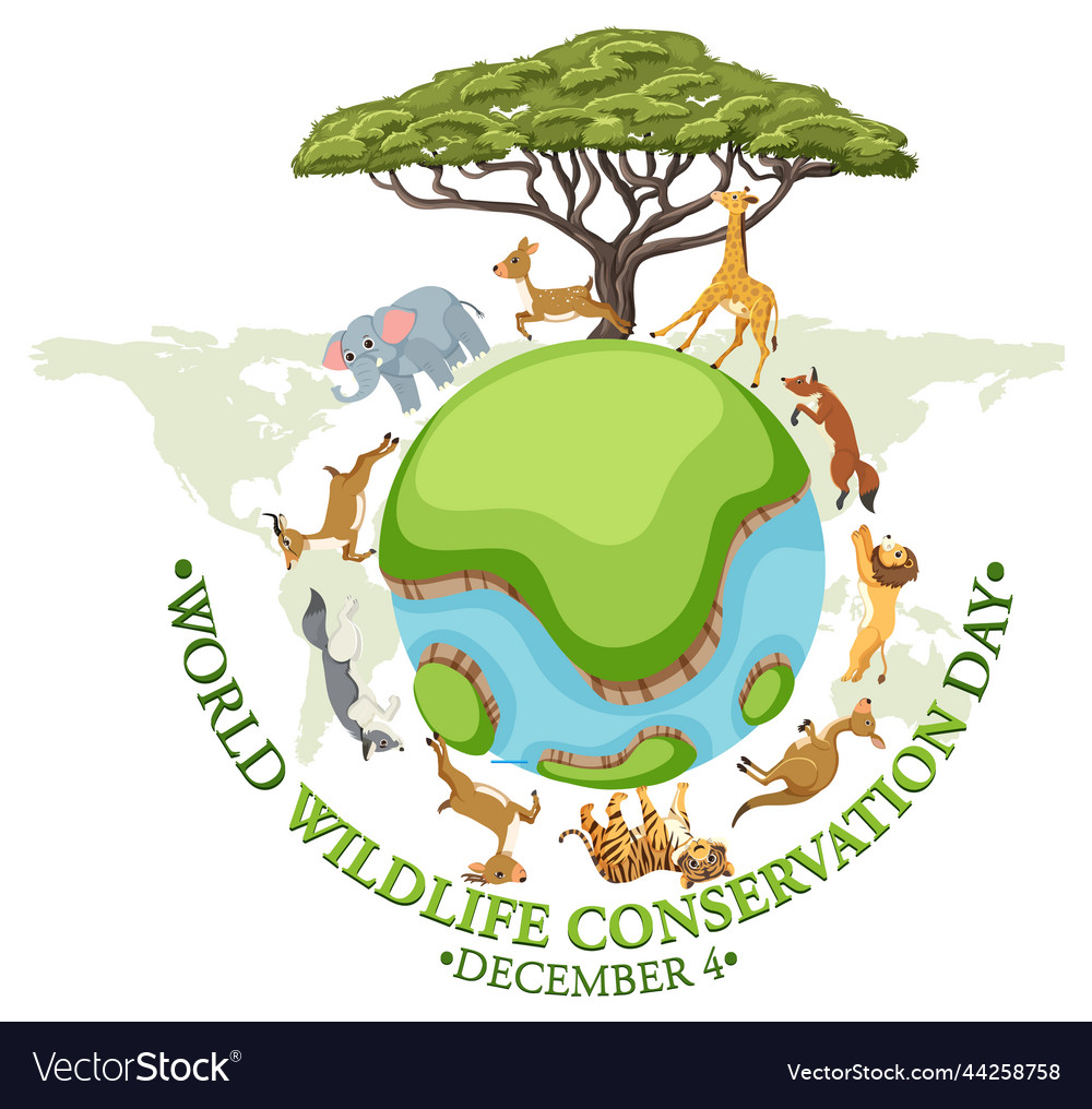 World wildlife conservation day poster template