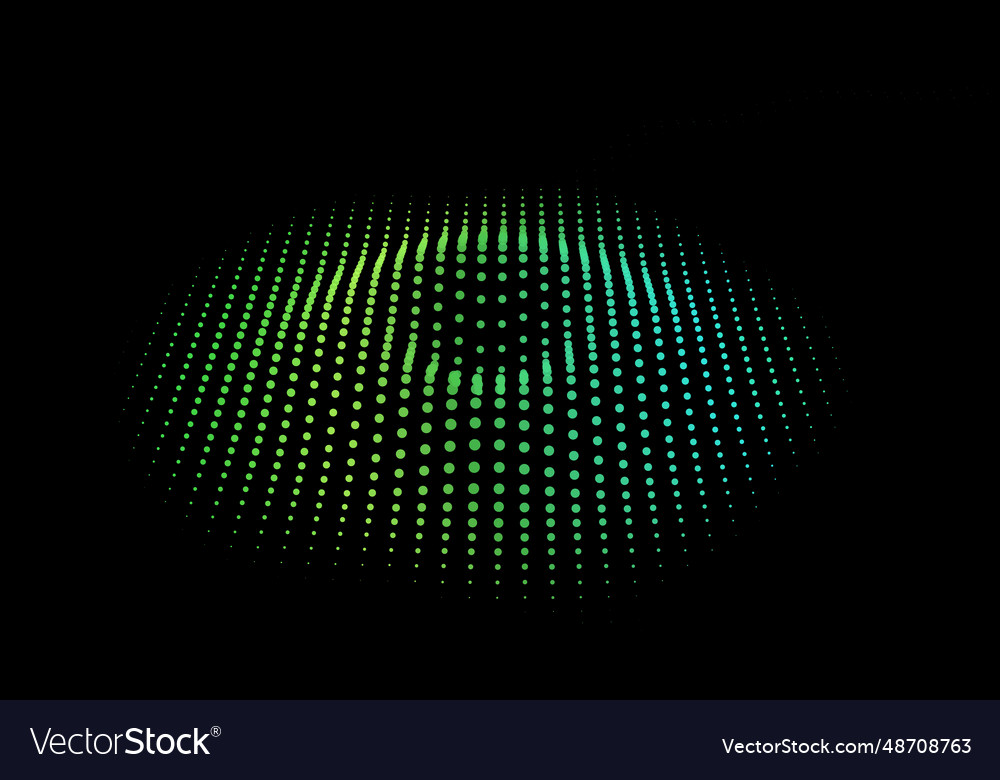 Abstract waveform net pulsating hole dots nodes vector image Abstract waveform net pulsating hole dots nodes