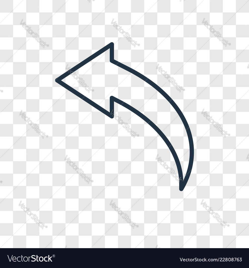 Back concept linear icon isolated on transparent