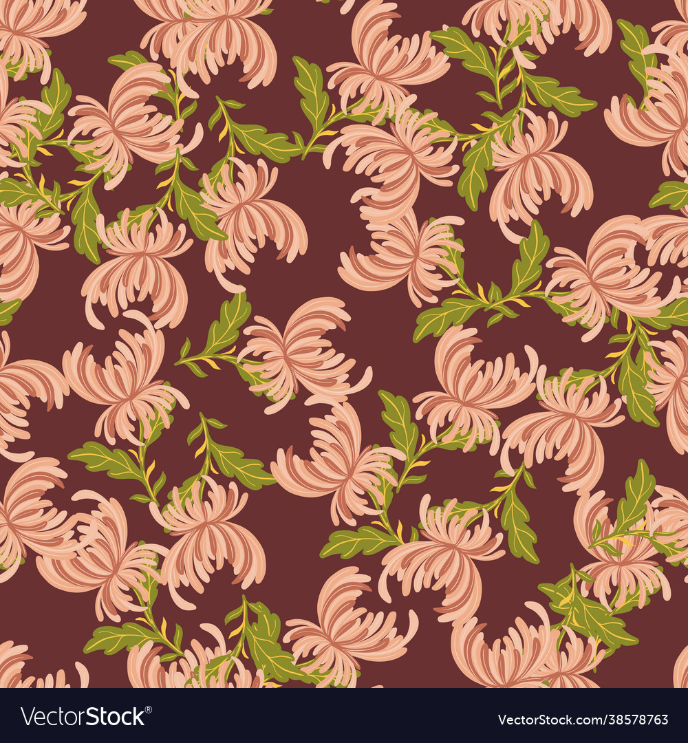 Bloom seamless pattern with simple style pink