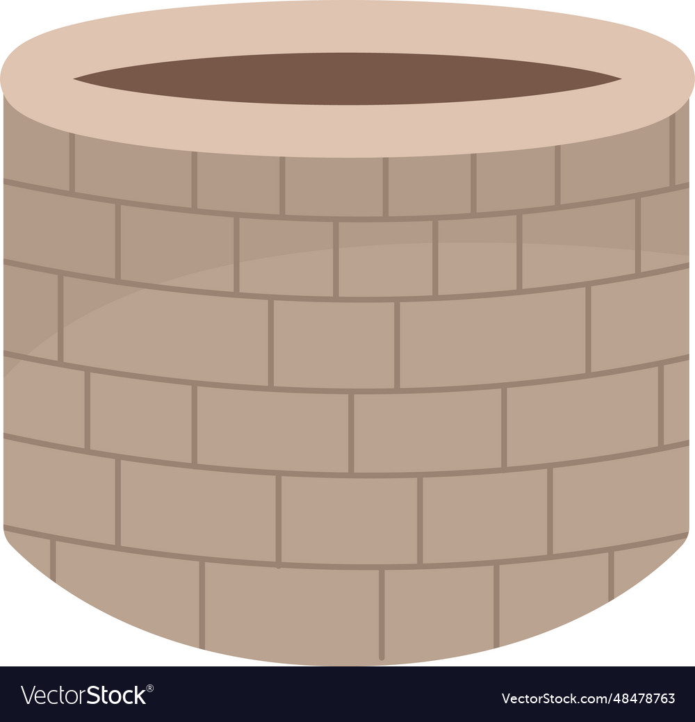 Brick water well Royalty Free Vector Image - VectorStock