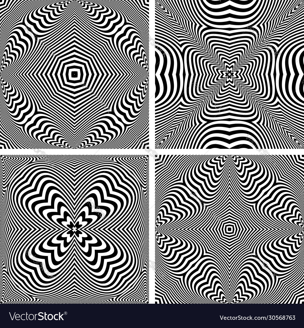 Convex patterns set vector image Convex patterns set