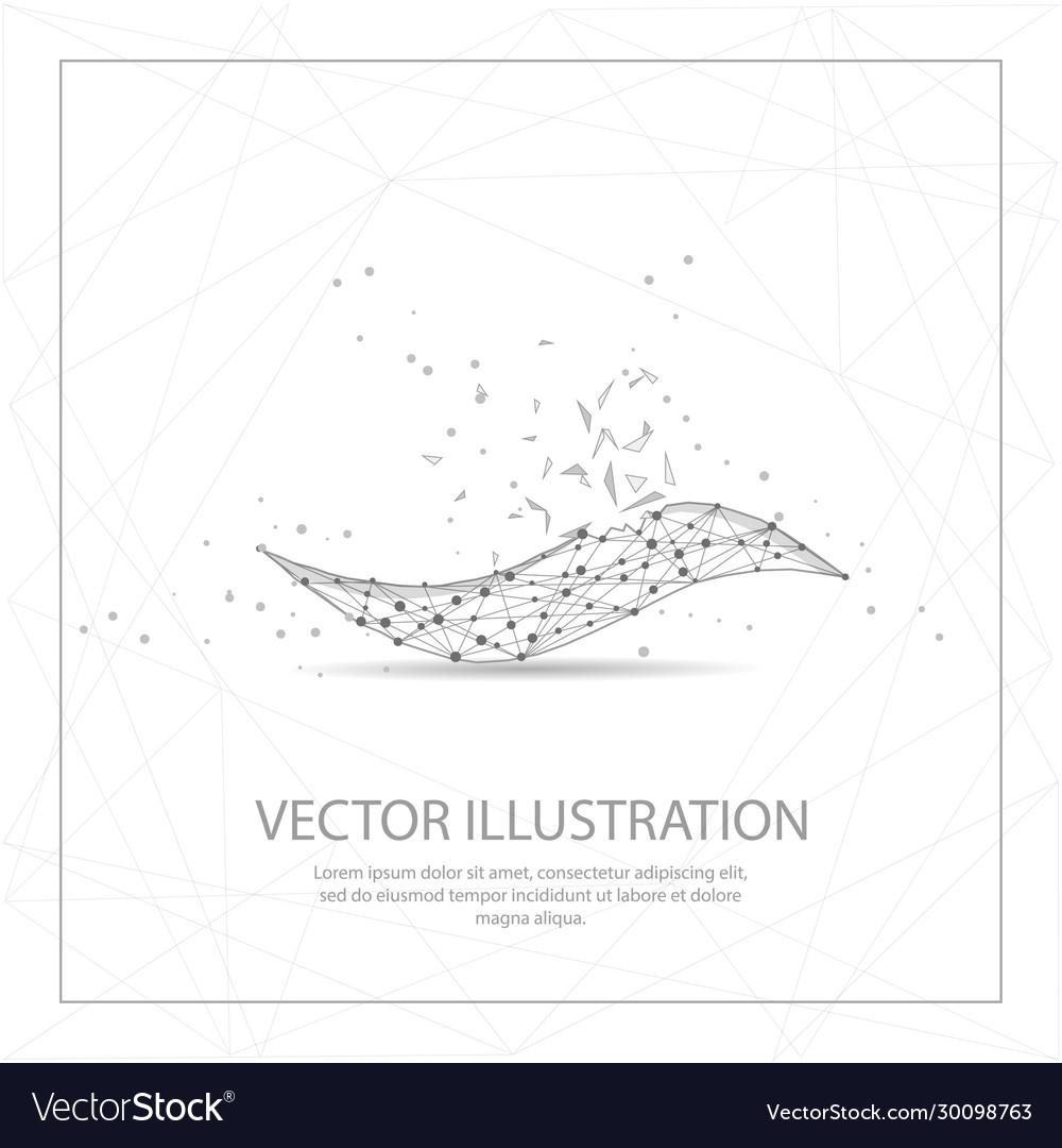 Digital Wave Low Poly Wireframe