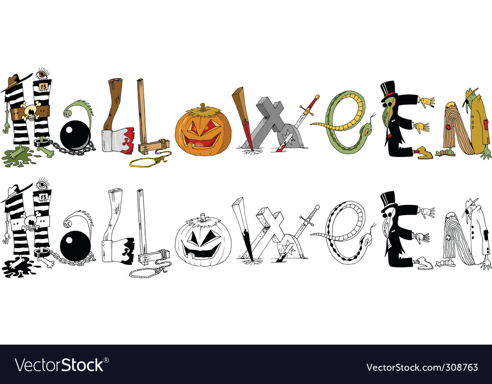 Halloween typography