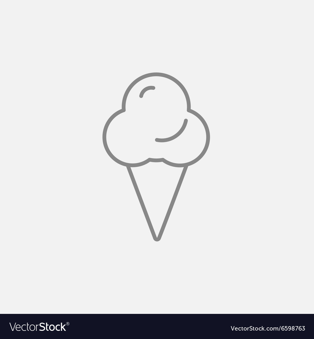 Ice cream line icon Royalty Free Vector Image - VectorStock