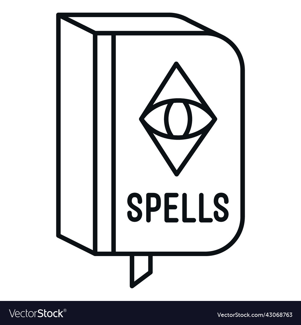 Magician spell book stroke Royalty Free Vector Image