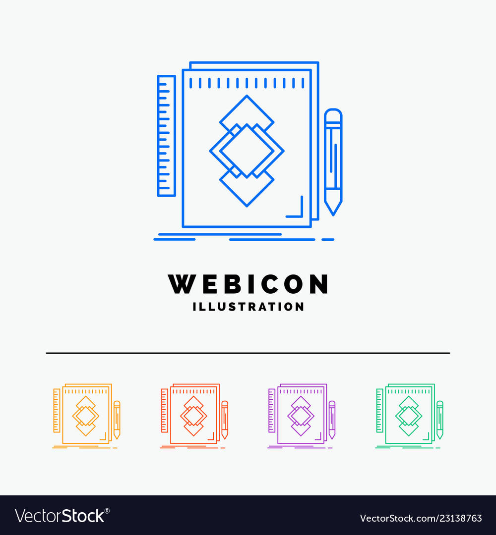 Modern Draw Tool Icon Set - Color Development