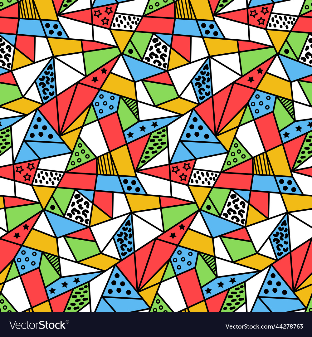 Multicolored abstract seamless pattern mosaic vector image Multicolored abstract seamless pattern mosaic