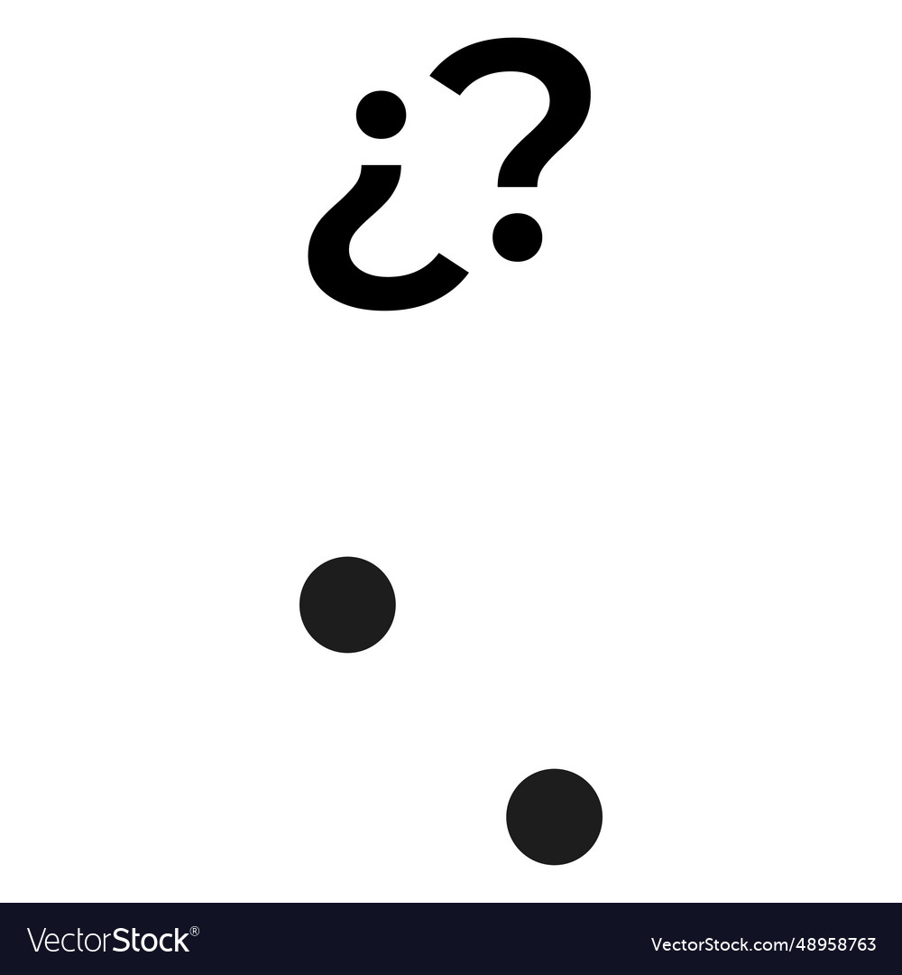 Question mark dot spot stroke