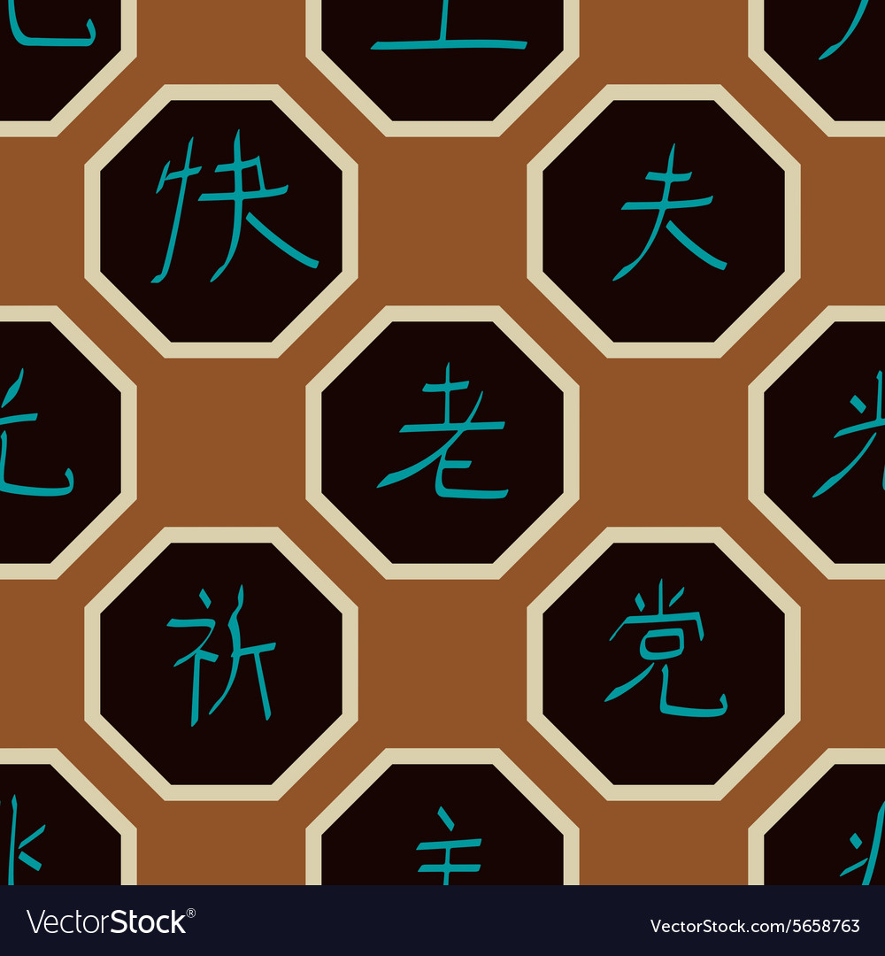 Seamless background with japanese hieroglyphs