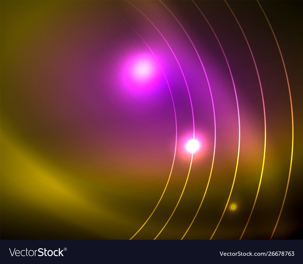 Shiny circles glowing abstract background Vector Image