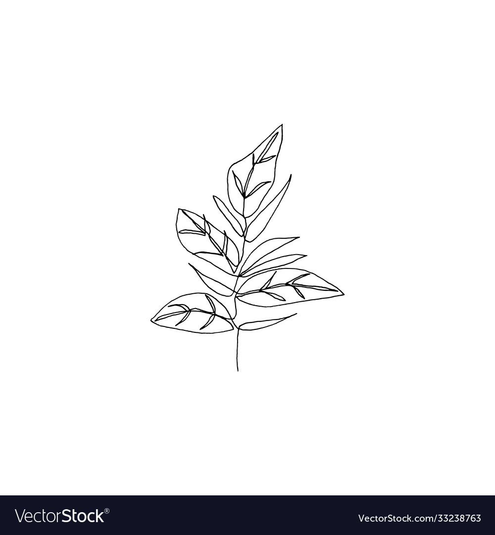 Simple continuous line art design Vector Image Simple continuous line art design