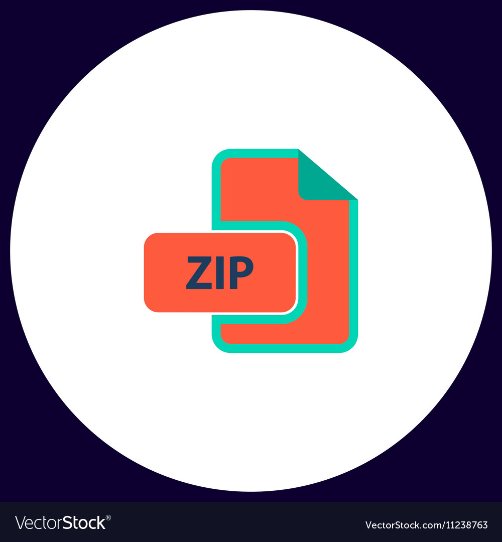 Zip computer symbol vector image Zip computer symbol
