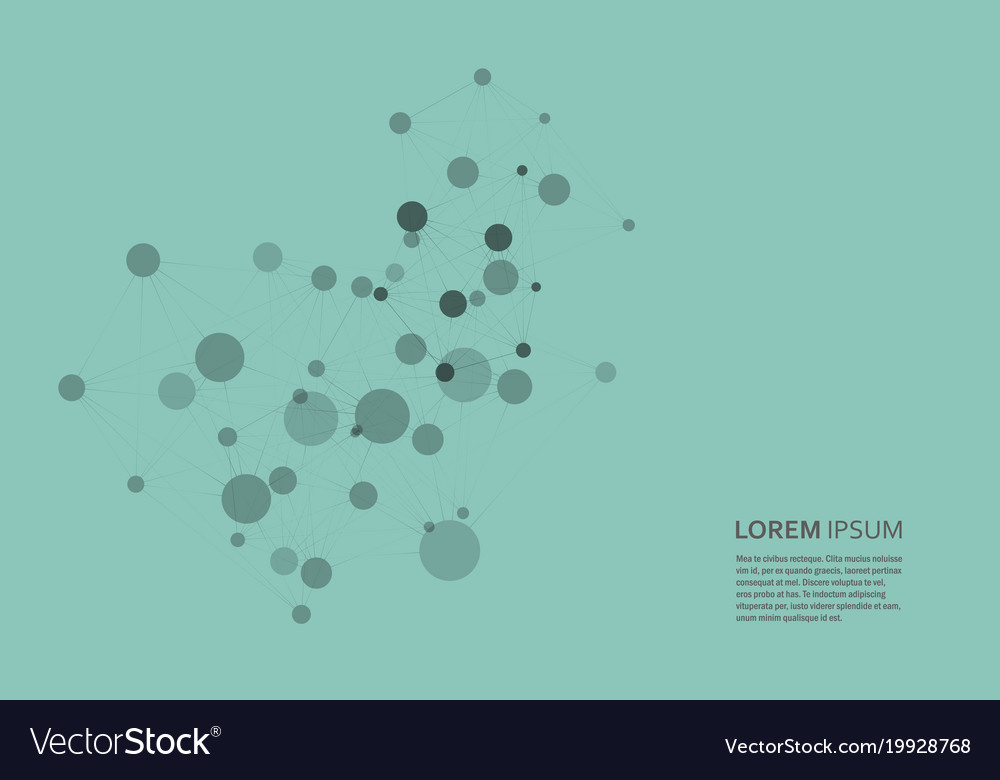 Abstract polygonal network shapes with connecting
