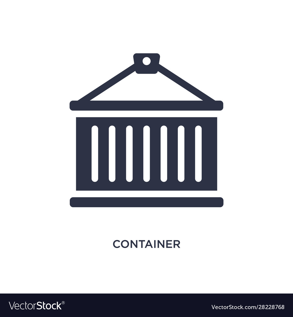 Container icon on white background simple element vector image Container icon on white background simple element