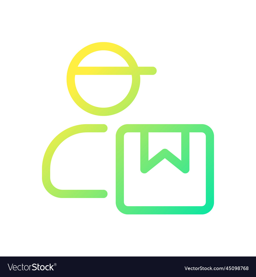 Courier pixel perfect gradient linear ui icon vector image Courier pixel perfect gradient linear ui icon