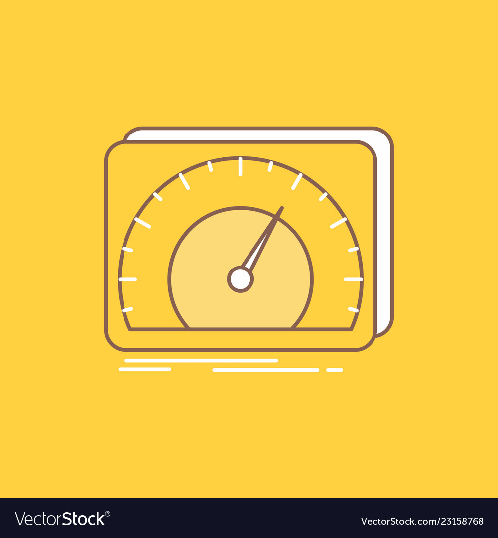 Dashboard device speed test internet flat line vector image Dashboard device speed test internet flat line