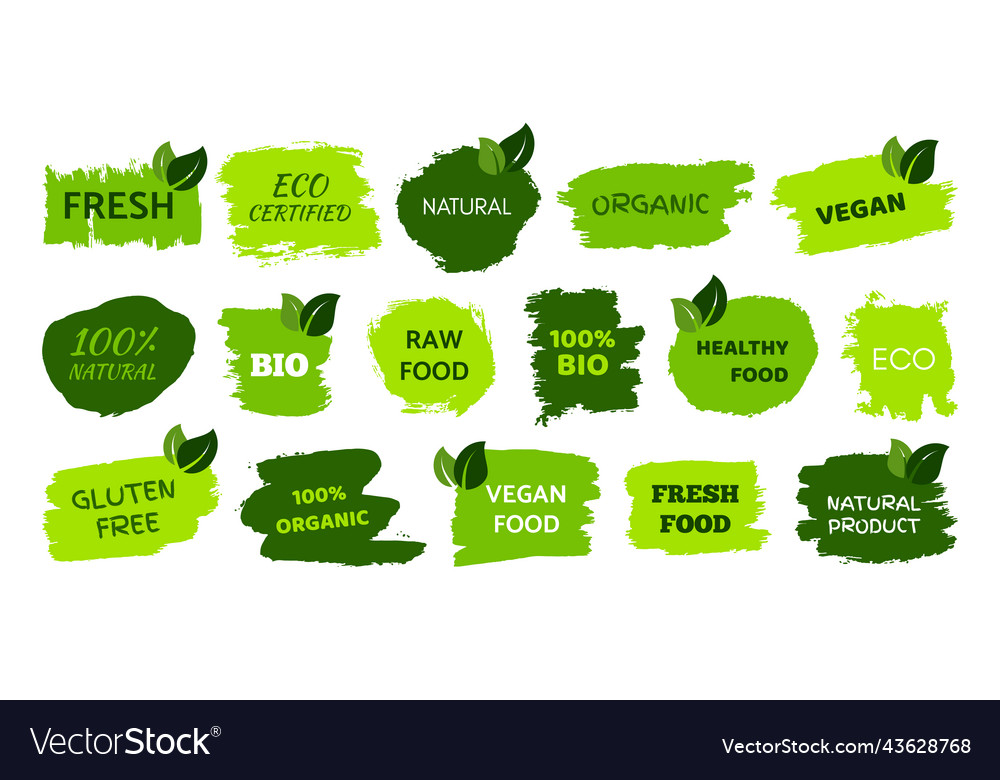 Green natural bio labels