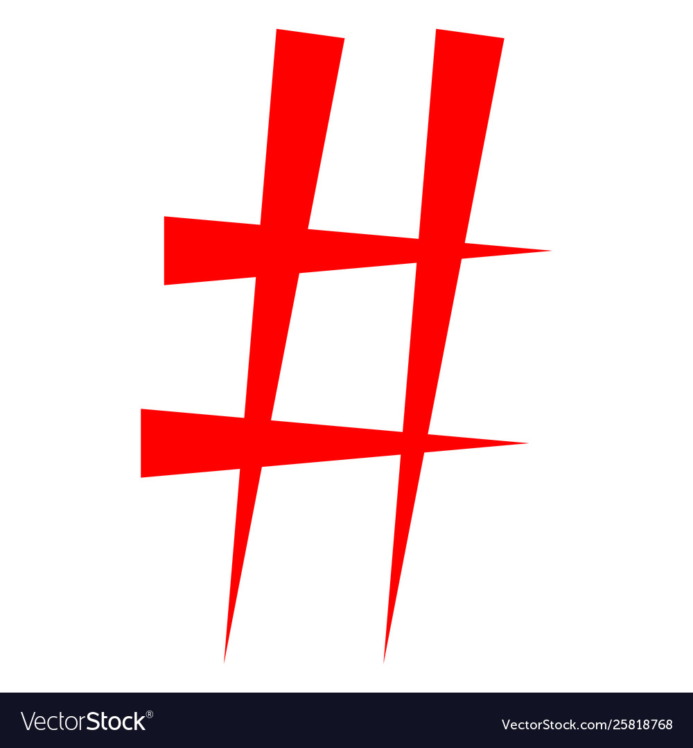 Icon simple element hashtag symbol design from vector image Icon simple element hashtag symbol design from