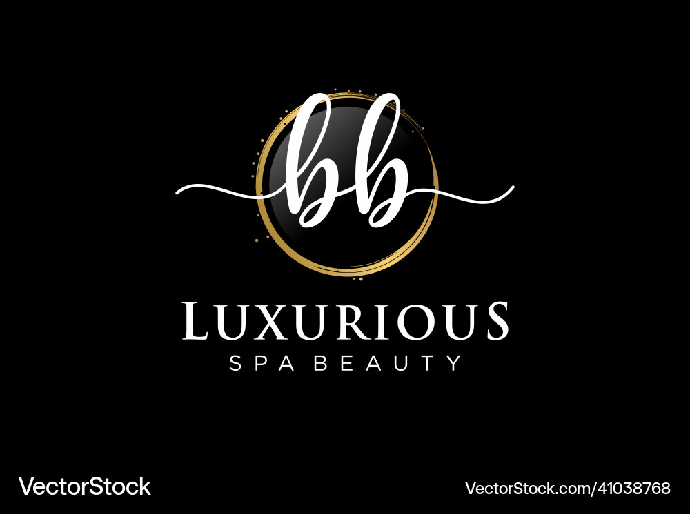 Initial bb feminine logo usable Royalty Free Vector Image