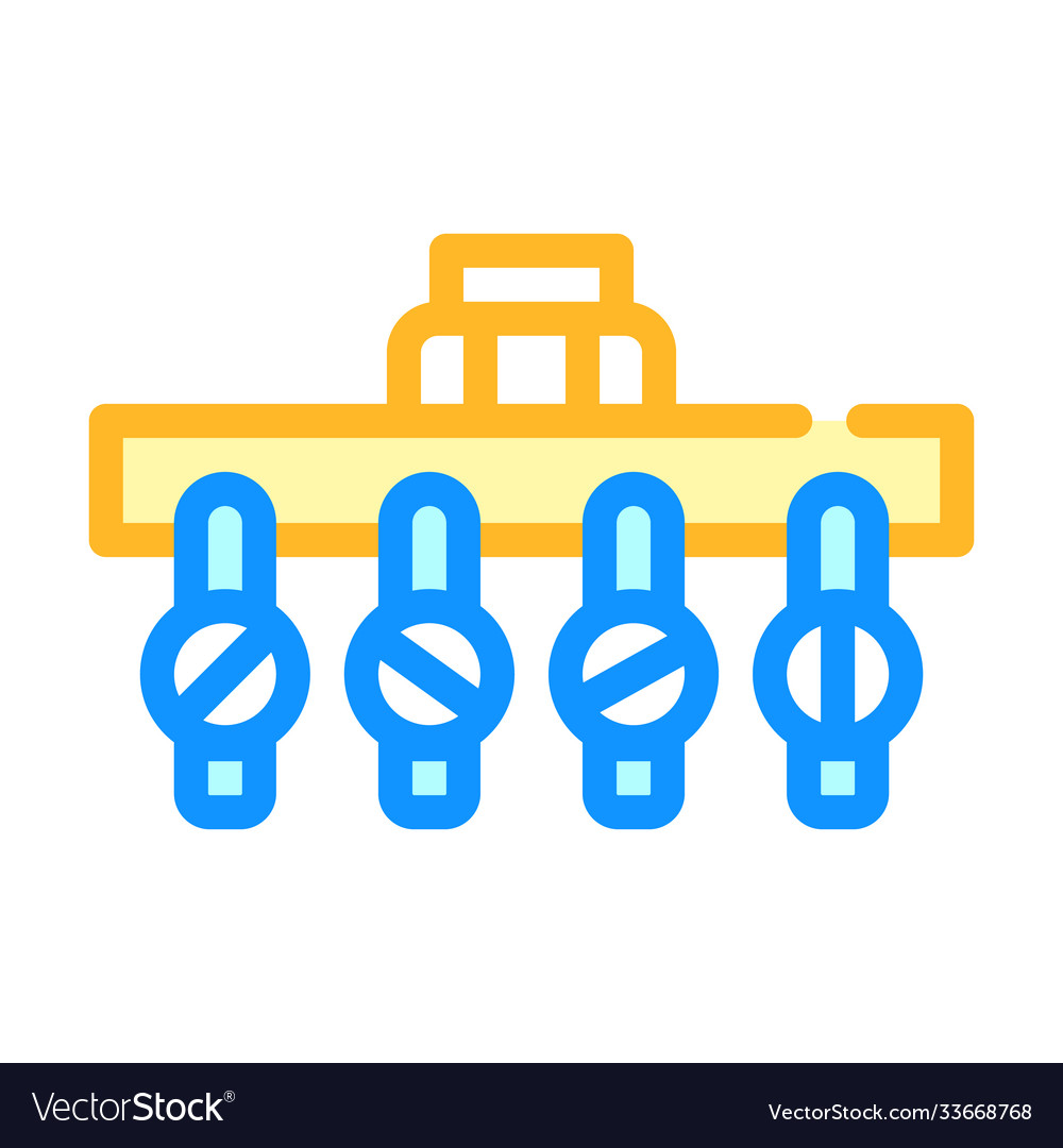 Irrigation pipeline system color icon
