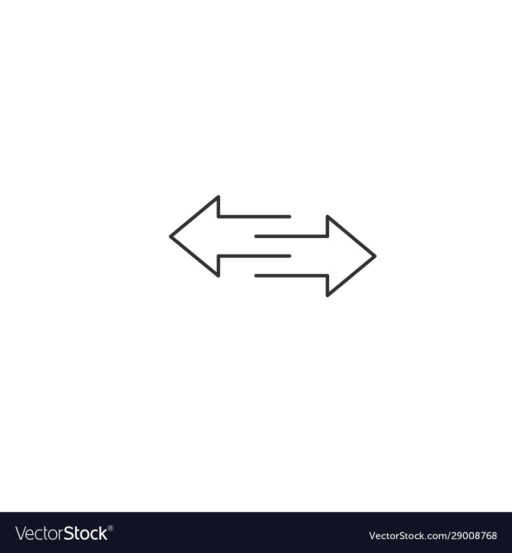 Linear double arrow icon in four direction web