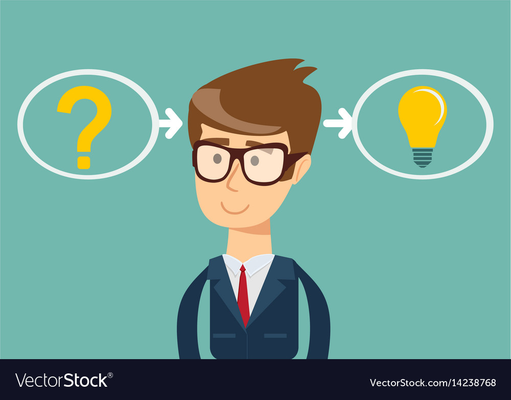 Process finding a solution Royalty Free Vector Image