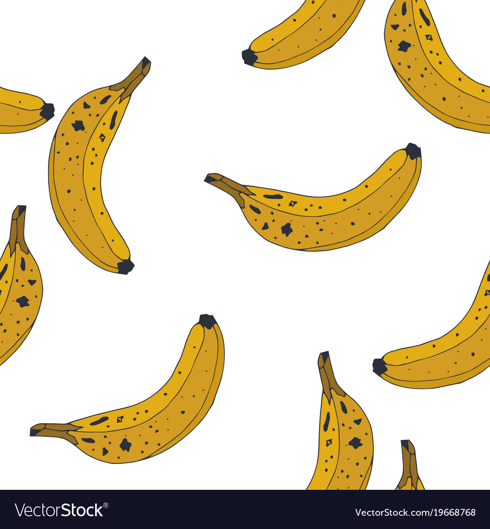 Seamless background pattern with bananas