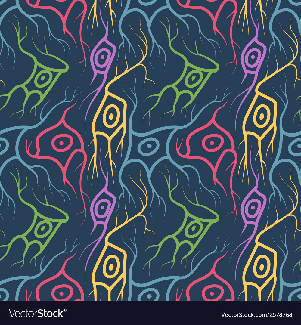 Seamless pattern with neurons