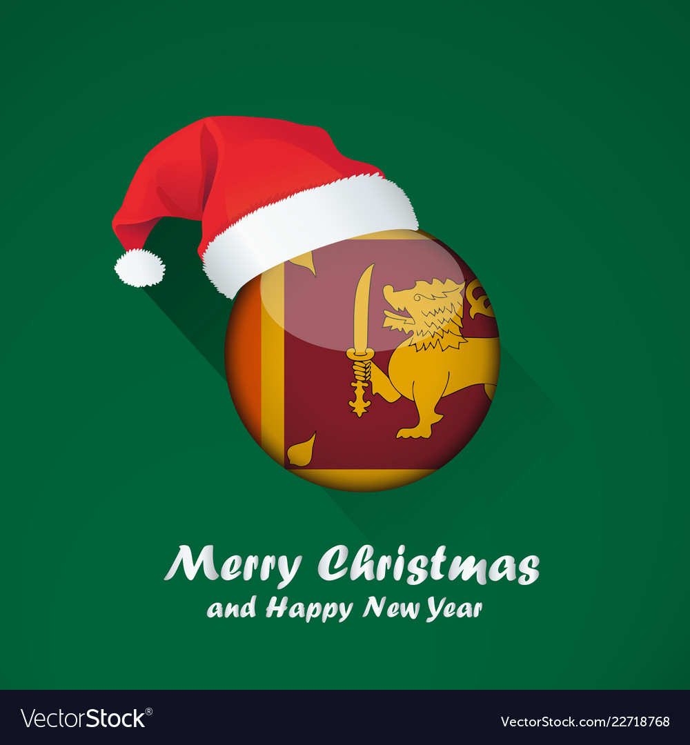 Sri Lanka Christmas Flag - Merry New Year