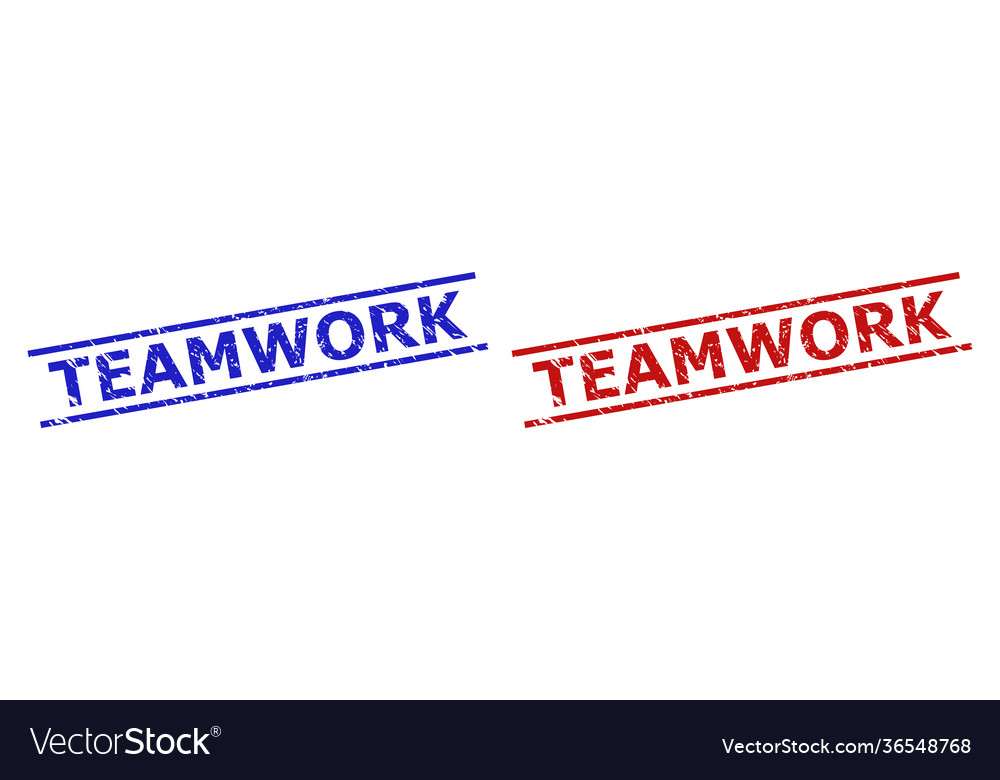 Teamwork seals with unclean texture and parallel