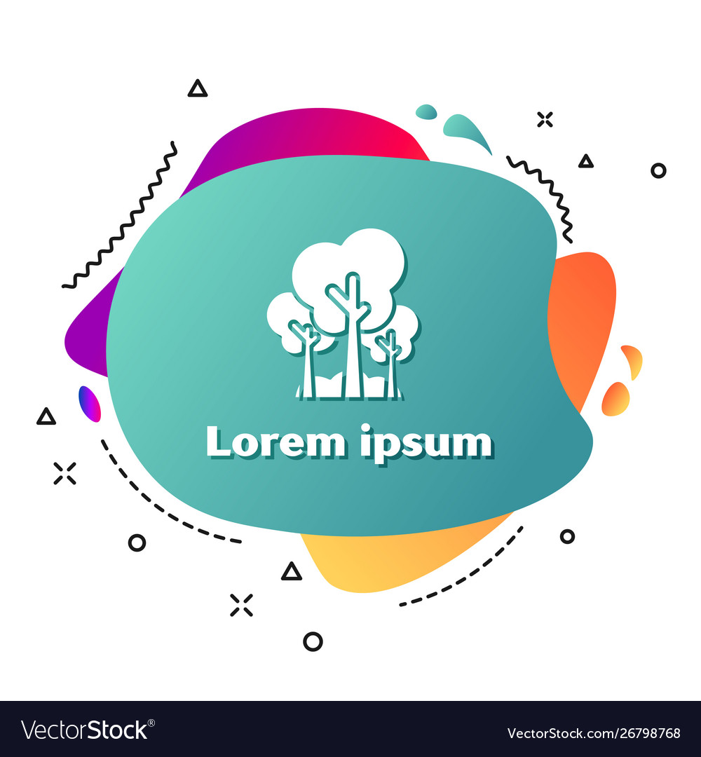 White trees icon isolated on background vector image White trees icon isolated on background