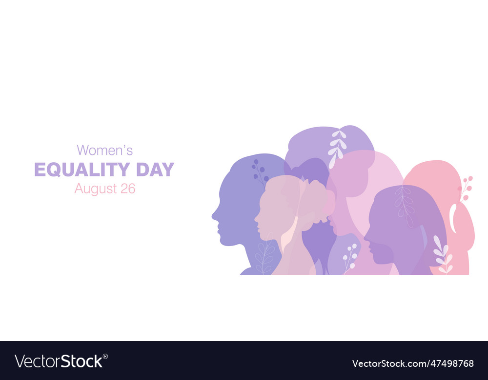 Womens equality day banner2 Royalty Free Vector Image