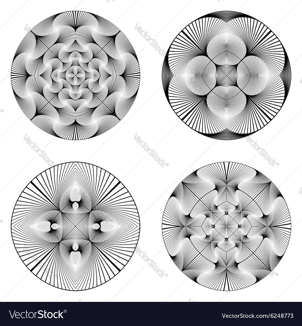 A set of design circle elements