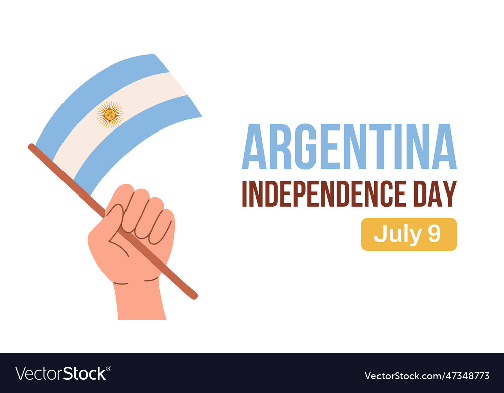 Argentina happy independence day greeting card