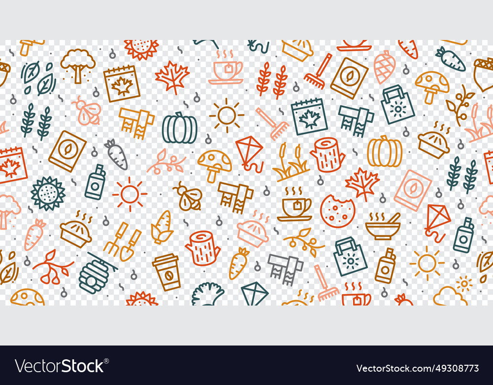 Autumn seamless pattern background Vector Image Autumn seamless pattern background
