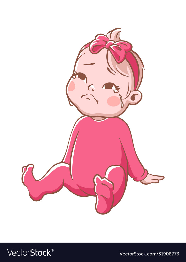 sad baby cartoon