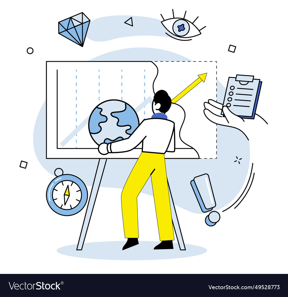 Data visualization the presentation effectively vector image Data visualization the presentation effectively