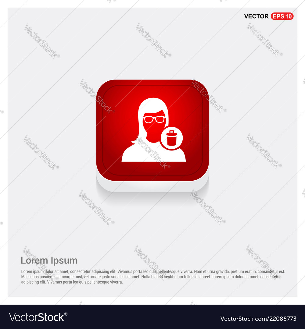 Delete user icon vector image Delete user icon