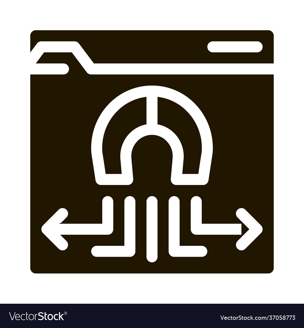 Folder magnetic pull icon glyph